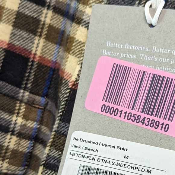 Everlane Shirt Mens Brown The Brushed Flannel Button Down Plaid Beech - Picture 12 of 13